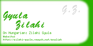 gyula zilahi business card